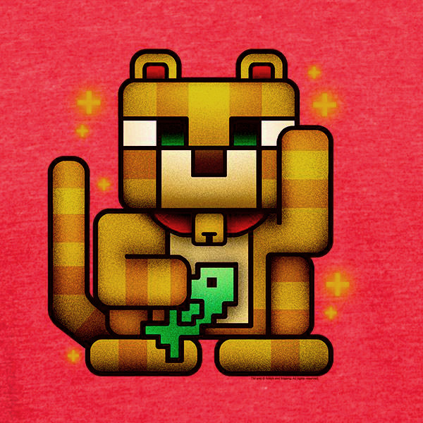 Minecraft tričko - Lucky Ocelot - DĚTSKÁ VELIKOST