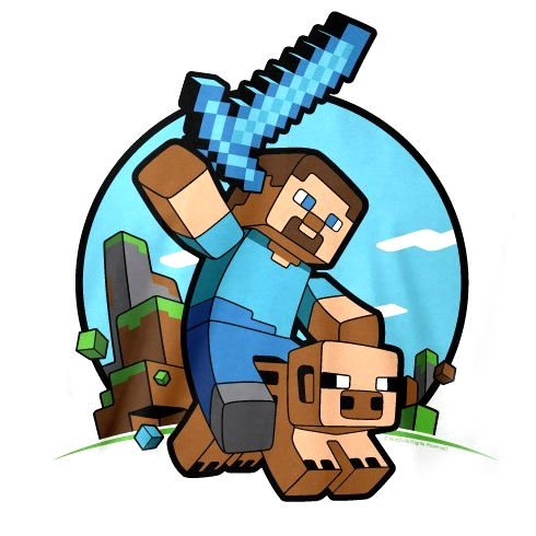 Minecraft tričko - Pig Riding