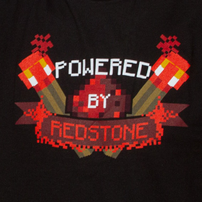 Minecraft tričko - Powered By Redstone