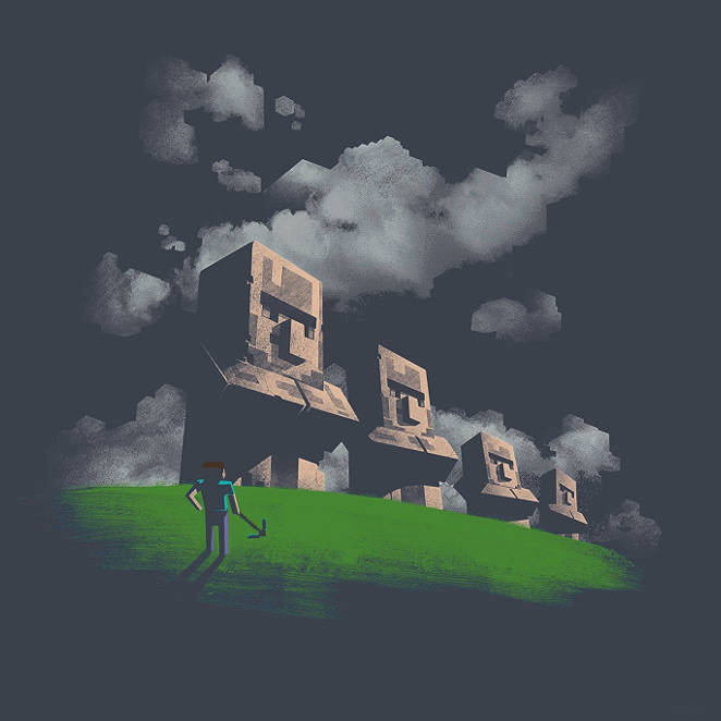 Minecraft tričko - Statues
