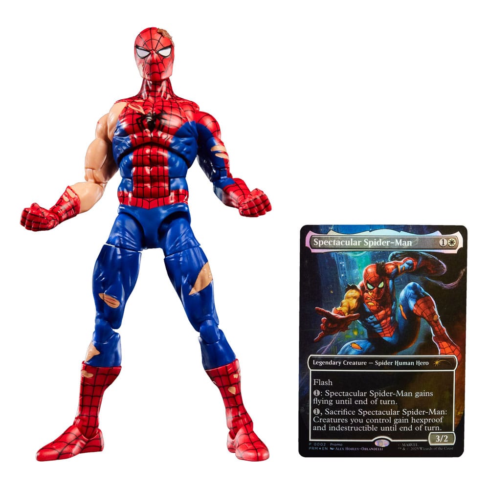 Hasbro Marvel Legends Magic: The Gathering - akční figurka - Battle Damaged Spider-Man (Plus promo karta)