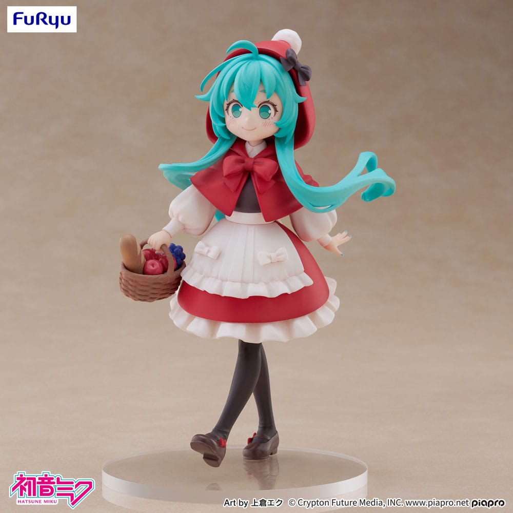 Furyu Hatsune Miku Desktop Fairy PVC soška Hatsune Miku Little red riding hood Ver. 16 cm