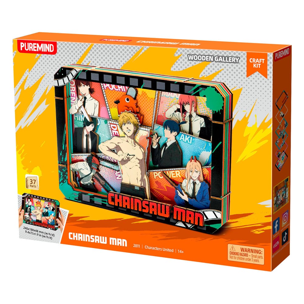 Puremind Chainsaw Man Model Kit Wooden Gallery (L) Characters United