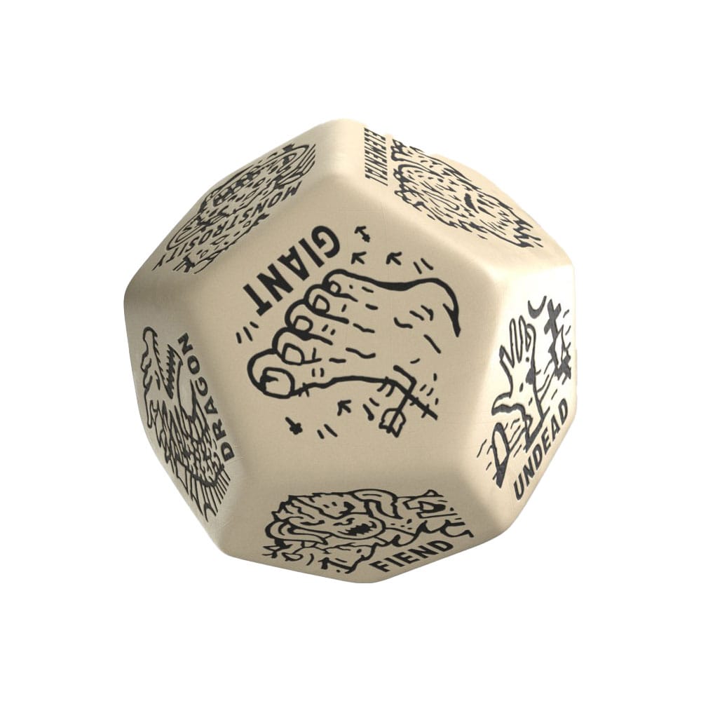 Q Workshop Viridian Jumbo Dice Monster Generator Die D12 Beige