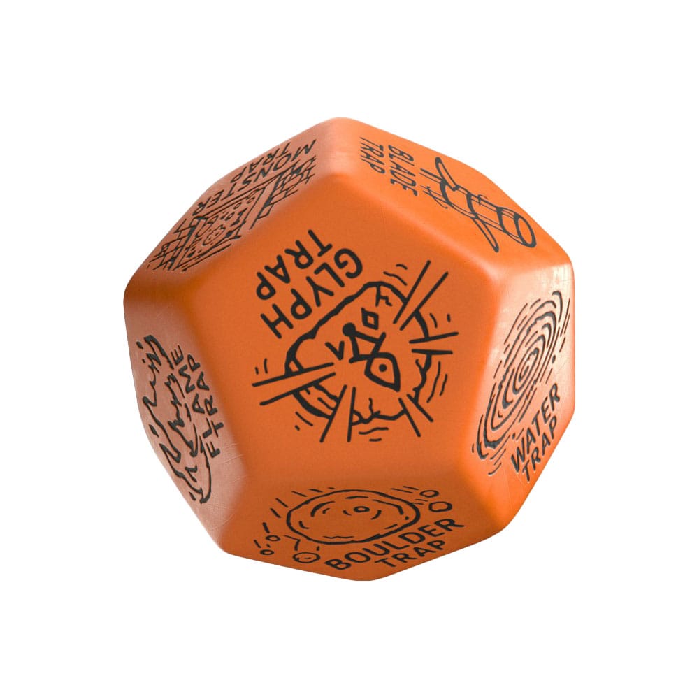 Q Workshop Viridian Jumbo Dice Trap Generator Die D12 Orange