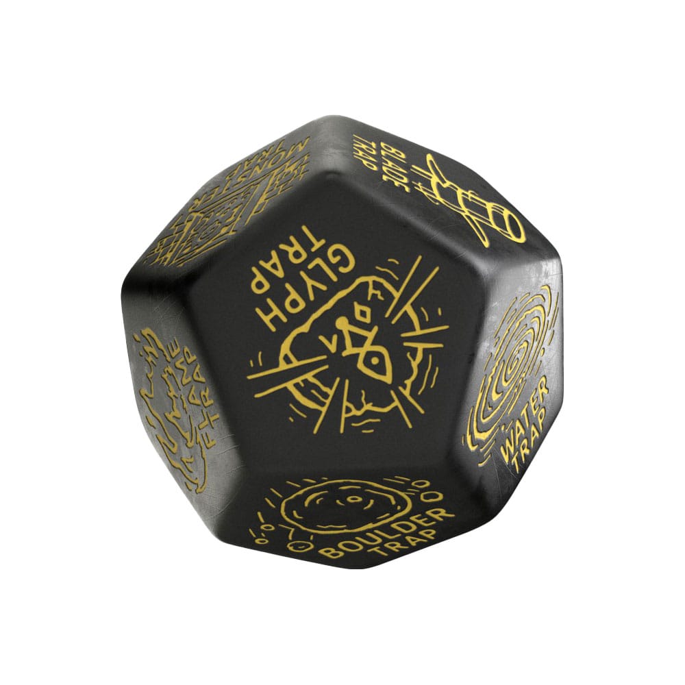 Q Workshop Viridian Jumbo Dice Trap Generator Die D12 Black