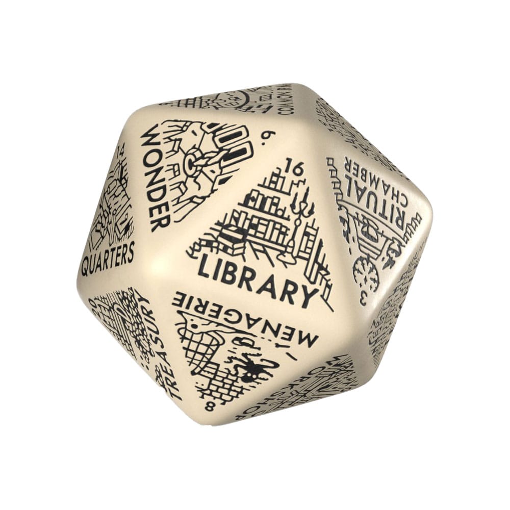 Q Workshop Viridian Jumbo Dice Dungeon Room Generator D20 Beige