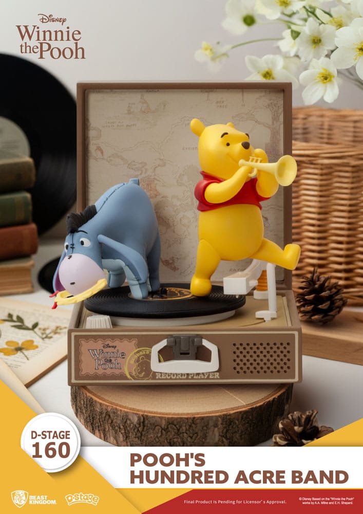 Beast Kingdom Toys Winnie the Pooh Record Player Series PVC figurka Pooh's Hundred Acre Band 12 cm