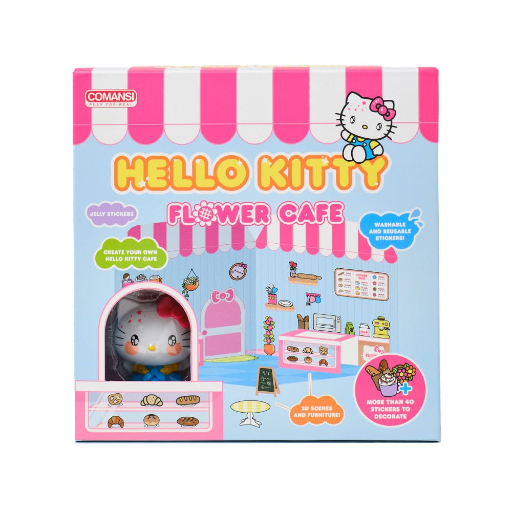 Comansi Hello Kitty and Friends Mini figurka Sticker House Hello Kitty Flower Café