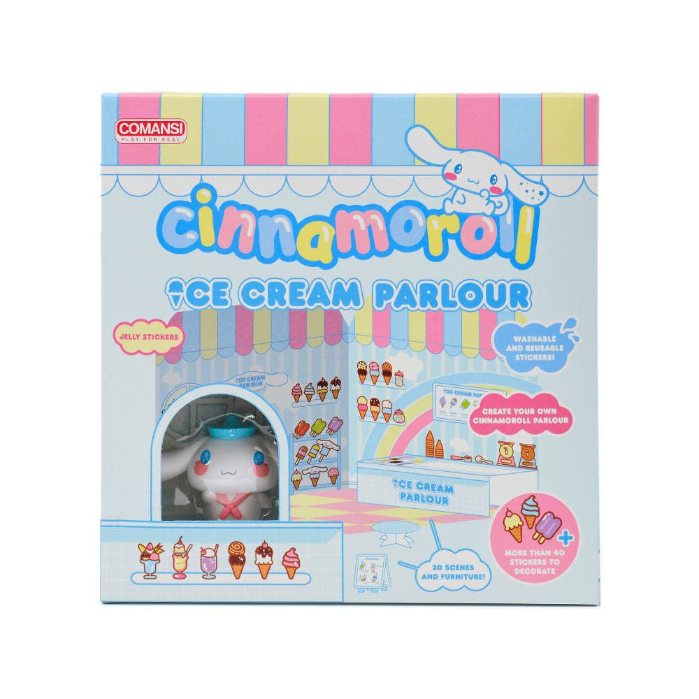 Comansi Hello Kitty and Friends Mini figurka Sticker House Cinnamoroll Ice Cream Parlour