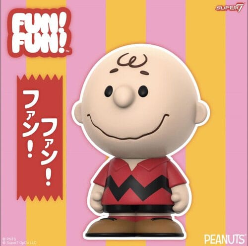 Super7 Peanuts FUN! FUN! Vinyl akční figurka Charlie Brown (Red Shirt) 13 cm