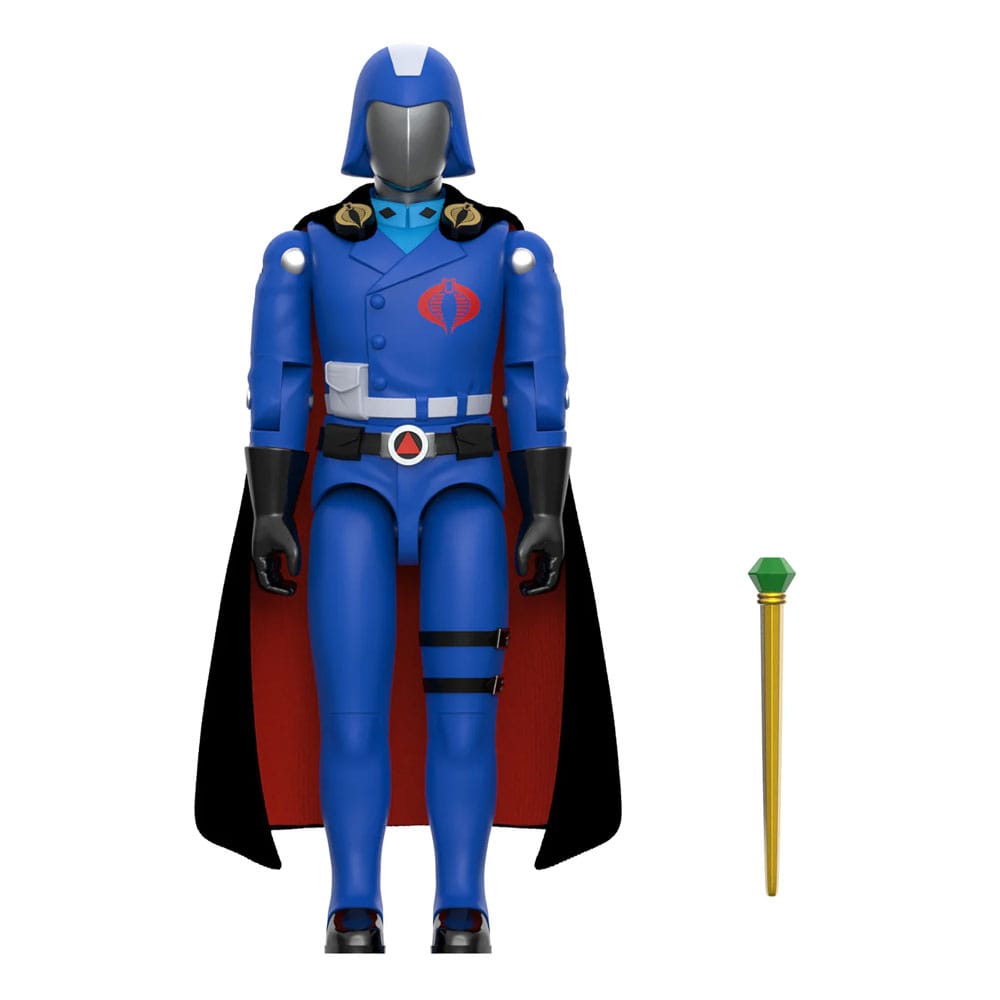 Super7 GI Joe ReAction+ akční figurka Wave 06 Cobra Commander (Movie, Black Cape) 10 cm