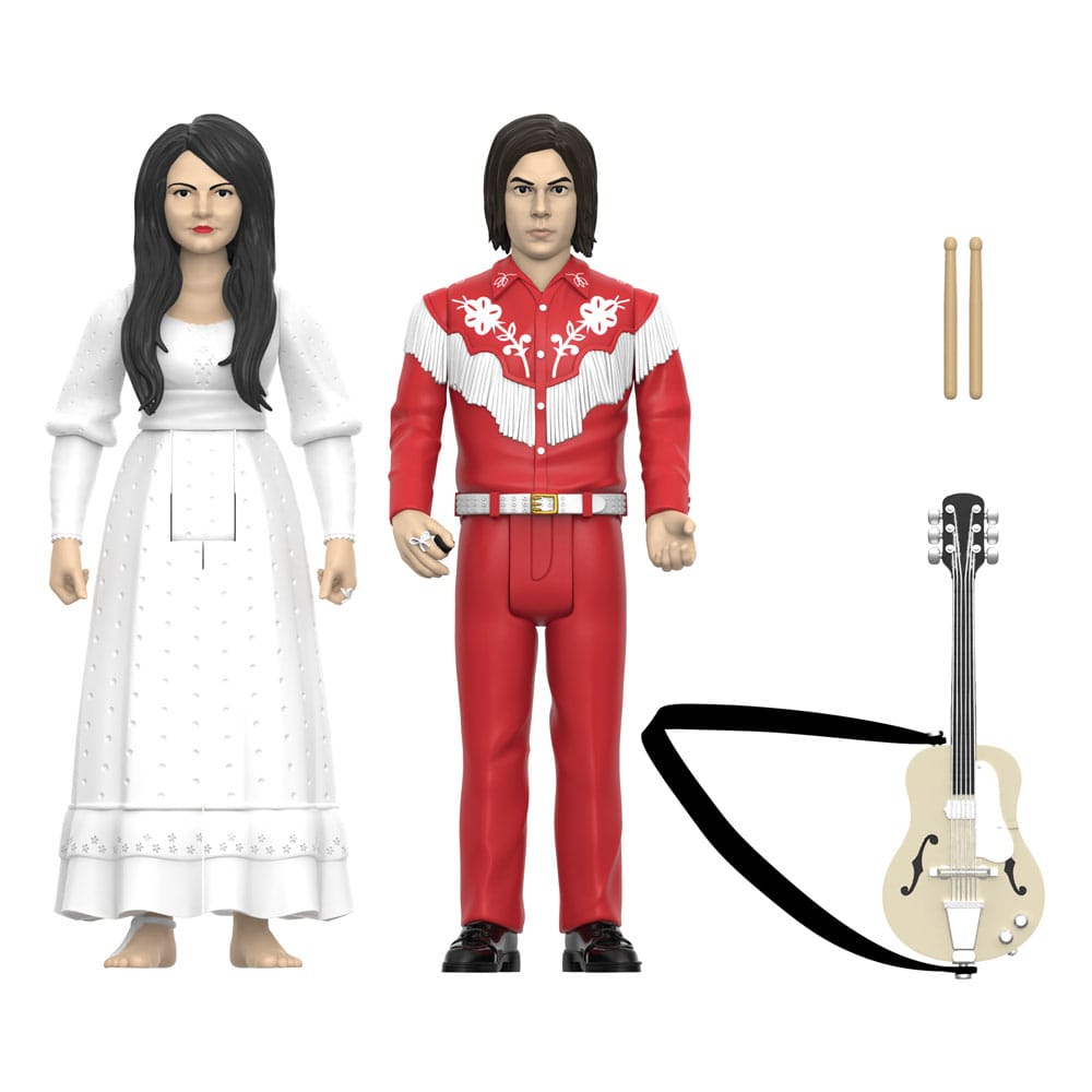 Super7 The White Stripes ReAction akční figurky 2-Pack Wave 02 The White Stripes (Elephant) 10 cm