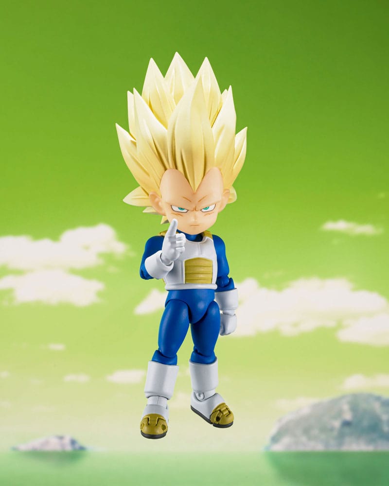 Bandai Tamashii Nations Dragon Ball S.H.Figuarts Action Figure Super Saiyan Level 3 Vegeta (mini) Daima 8 cm