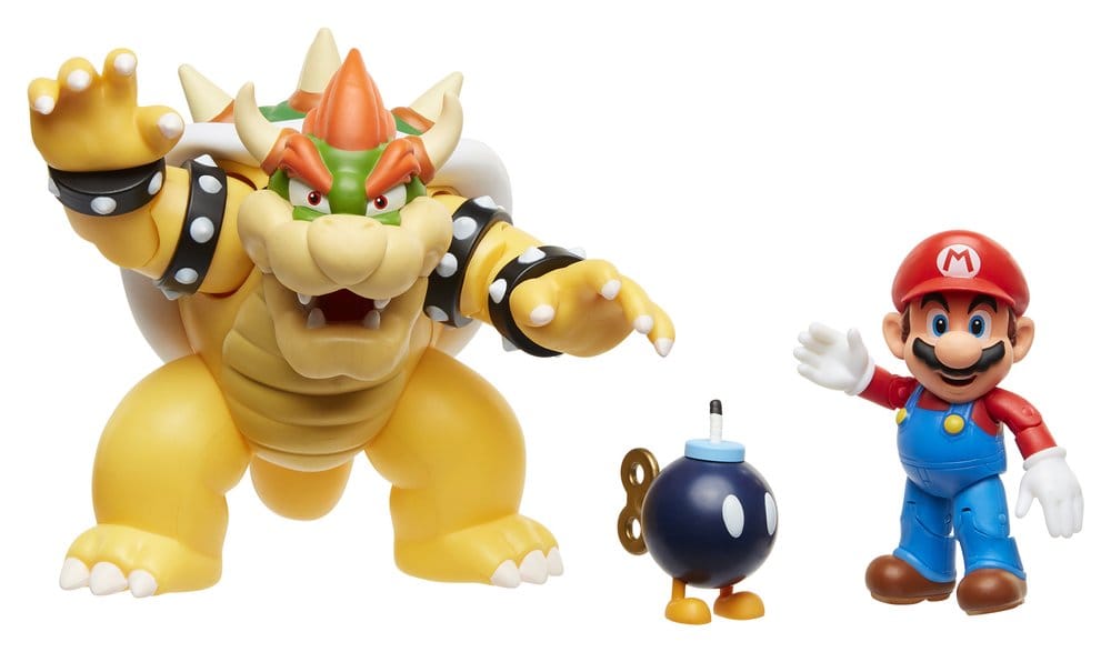Jakks Pacific World of Nintendo Action Figure 3-Pack Mario vs. Bowser Lava Battle