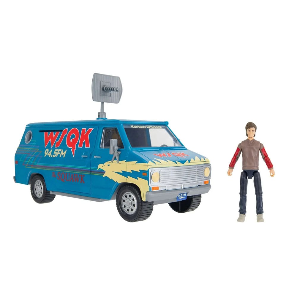 Jazwares Stranger Things World Of Figure & Vehicle Vehicle with Actionfigure The Squawk van Playset with Steve