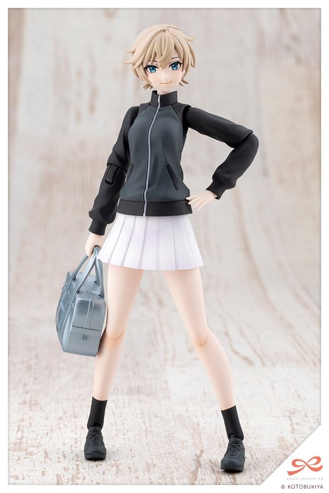 Kotobukiya Sousai Shojo Teien Plastic Model Kit 1/10 Rui Saotome Touhou High School Tracksuit Dreaming Style Midnight Onyx 16 cm