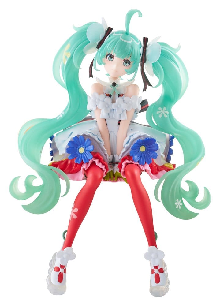 Furyu Hatsune Miku Noodle Stopper PVC soška Hatsune Miku Japan Live Tour 2025 Blooming 14 cm