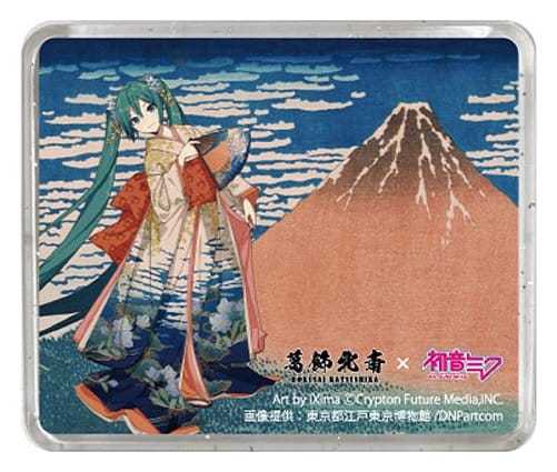 Presence CO., LTD. Katsushika Hokusai x Hatsune Miku 3D Magnet Thirty-six Views of Mount Fuji Fine Wind, Clear Morning
