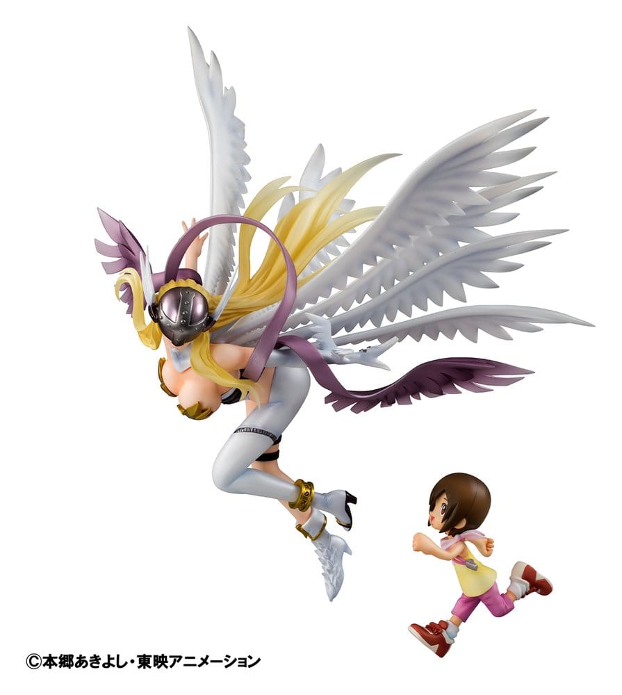 Megahouse Digimon Adventure Precious G.E.M. Series PVC soška Angewomon & Hikari Yagami 22 cm