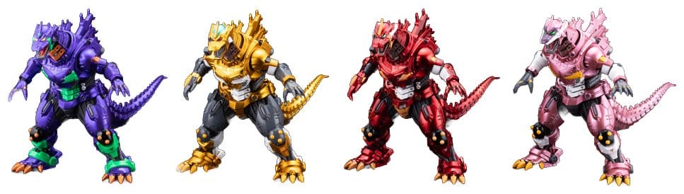 Plex Godzilla x Evangelion Gekizou Series sošky 4-Pack Type-3 Kiryu Eva colour Ver. Metallic color Limited Ver. 9 cm