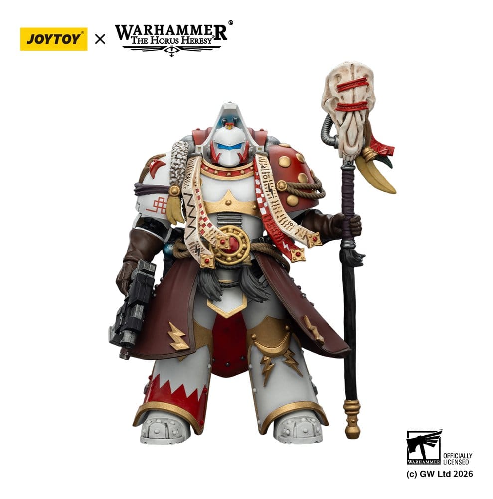 Joy Toy (CN) Warhammer 40,000 akční figurka White Scars Stormseer Consulwith Force Staff and Bolt Pistol 12 cm