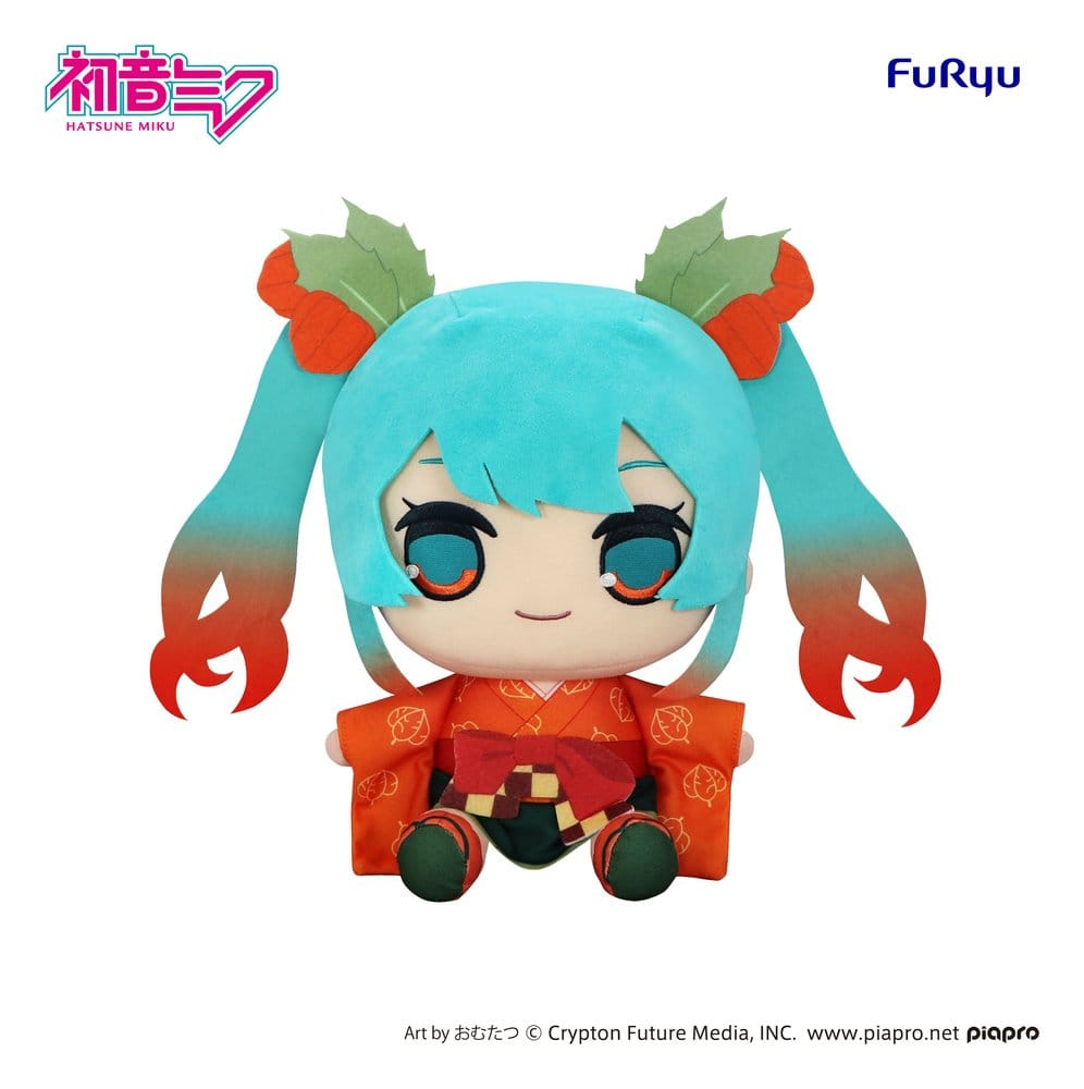 Furyu Hatsune Miku Kyurumaru Big plyšák Flower Fairy Winter Cherry Ver. 29 cm