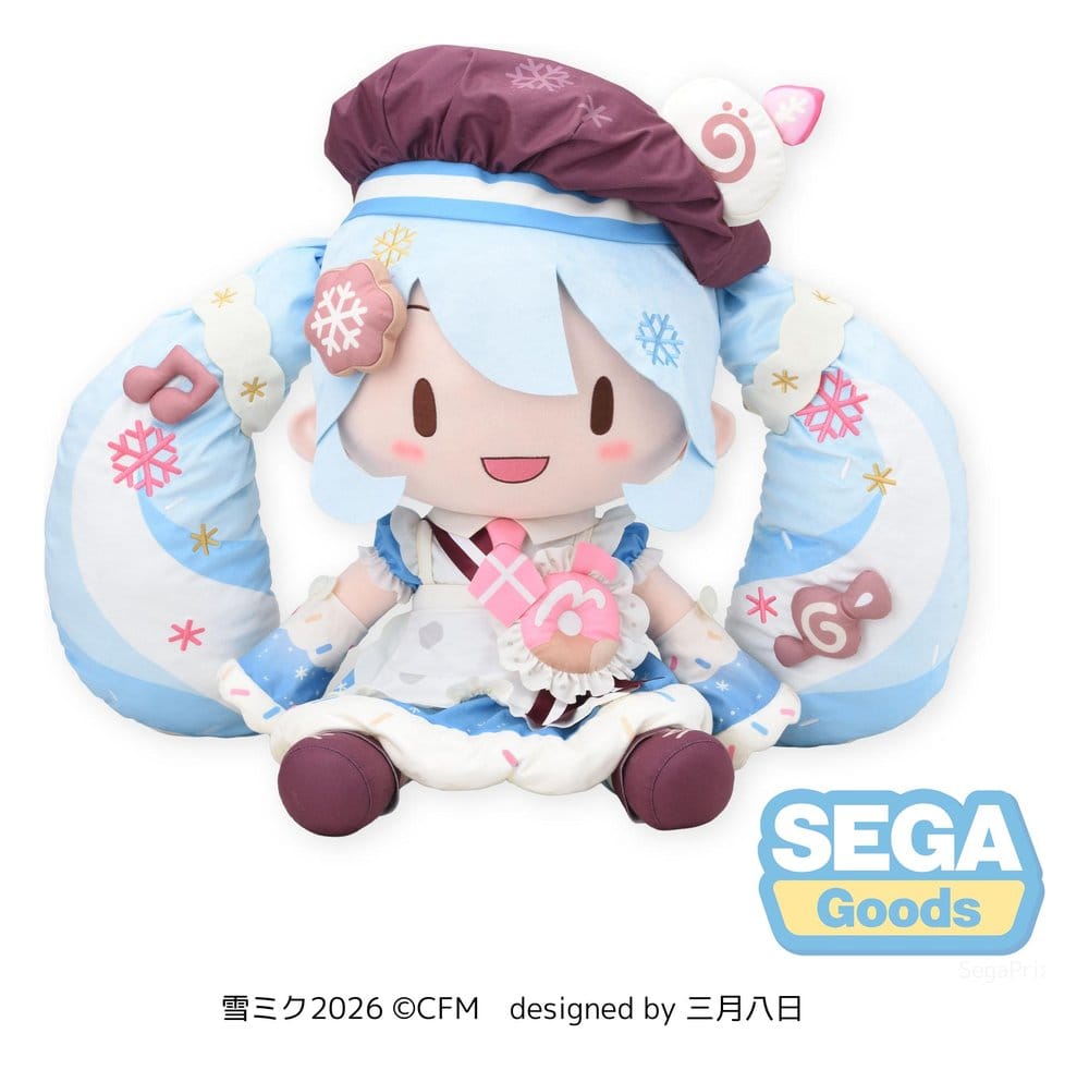 Sega Character Vocal Series 01: Hatsune Miku Fuwa Petit plyšák Snow Miku 2026 Dodeka Jumbo 50 cm