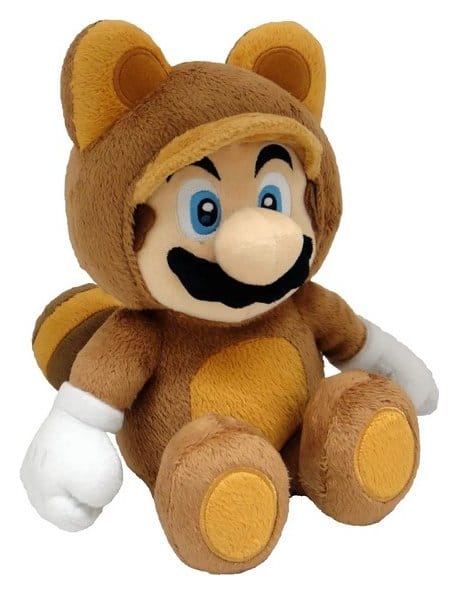 Sanei Super Mario plyšák Tanooki Mario 22 cm