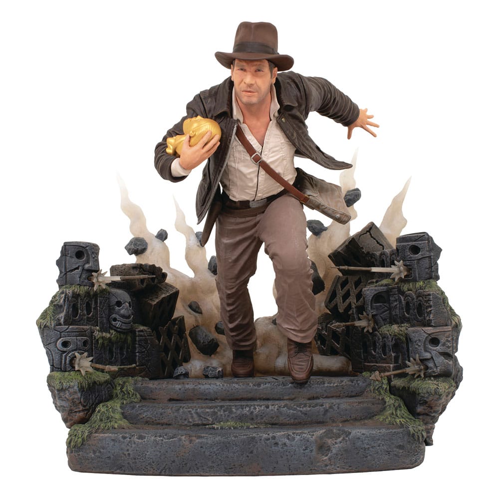 Diamond Select Indiana Jones: Raiders of the Lost Ark Deluxe Gallery PVC soška Escape with Idol 25 cm
