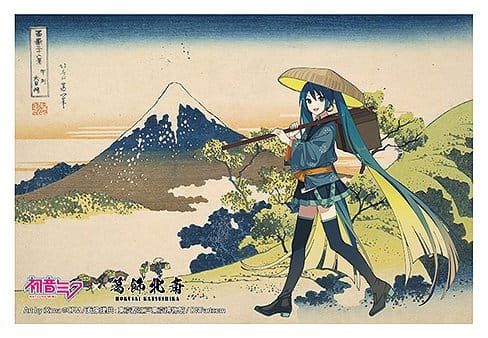 Presence CO., LTD. Hatsune Miku x Katsushika Hokusai iXima Pohlednice Inume Pass in Kai Province (10)