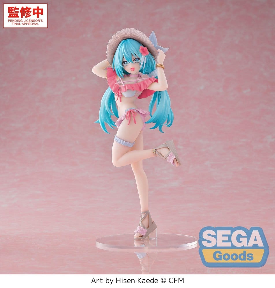 Sega Character Vocal Series 01: Hatsune Miku Luminasta PVC Figurka Conceptual Series Vol.1 Tropical Ver. 21 cm
