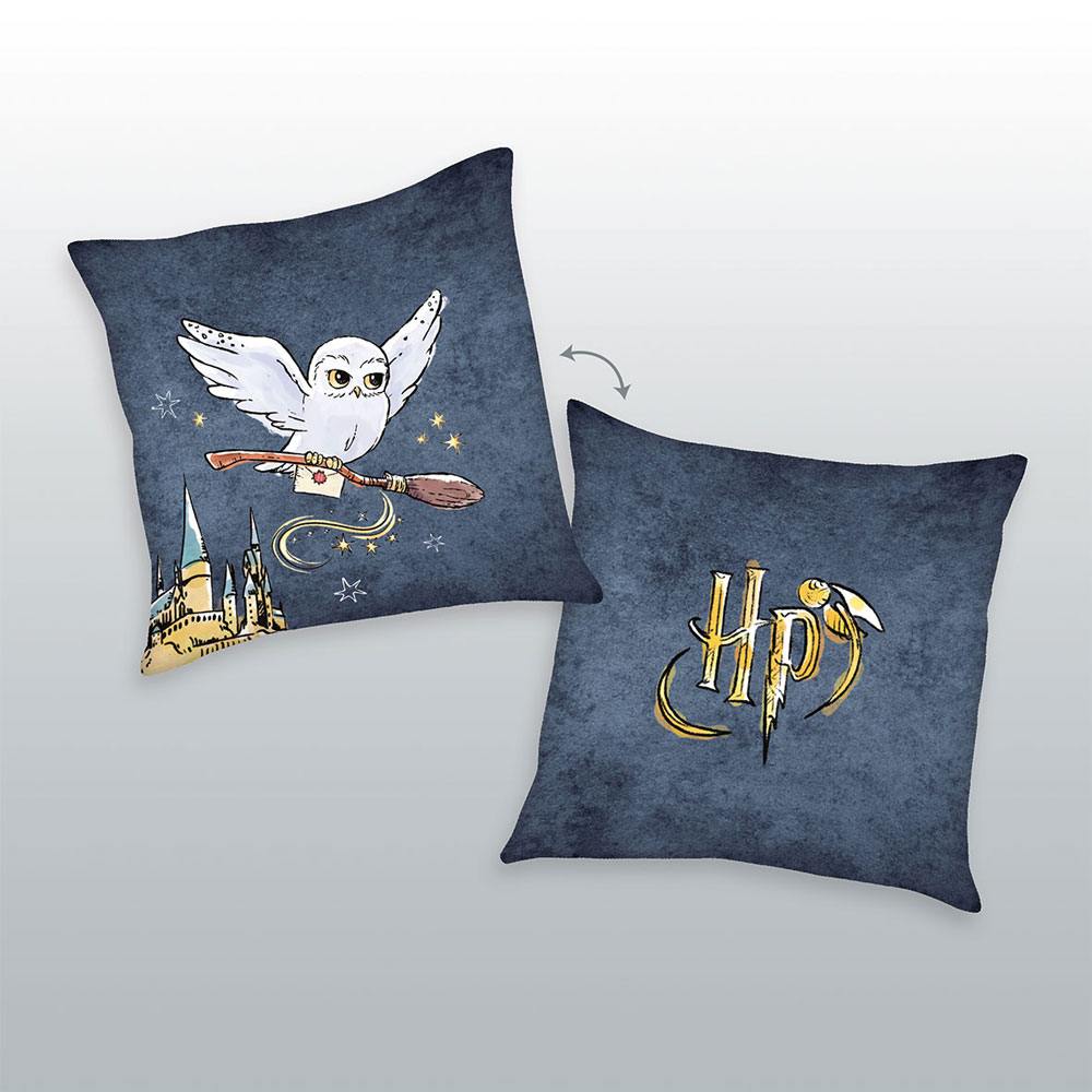 Herding Harry Potter Pillow Logo & Hedwig 40 x 40 cm