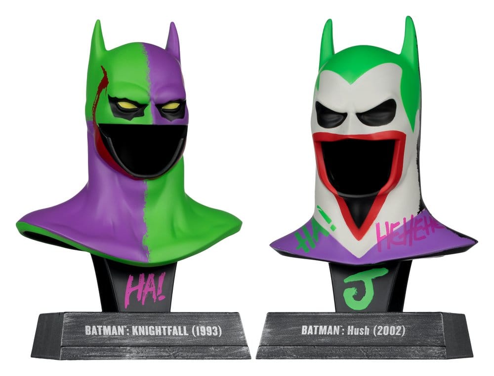 McFarlane Toys Batman DC Direct Mini Replika 1/3 2-pack Batman Cowls Hush & Knightfall (Jokerized) (Gold Label) 18 cm