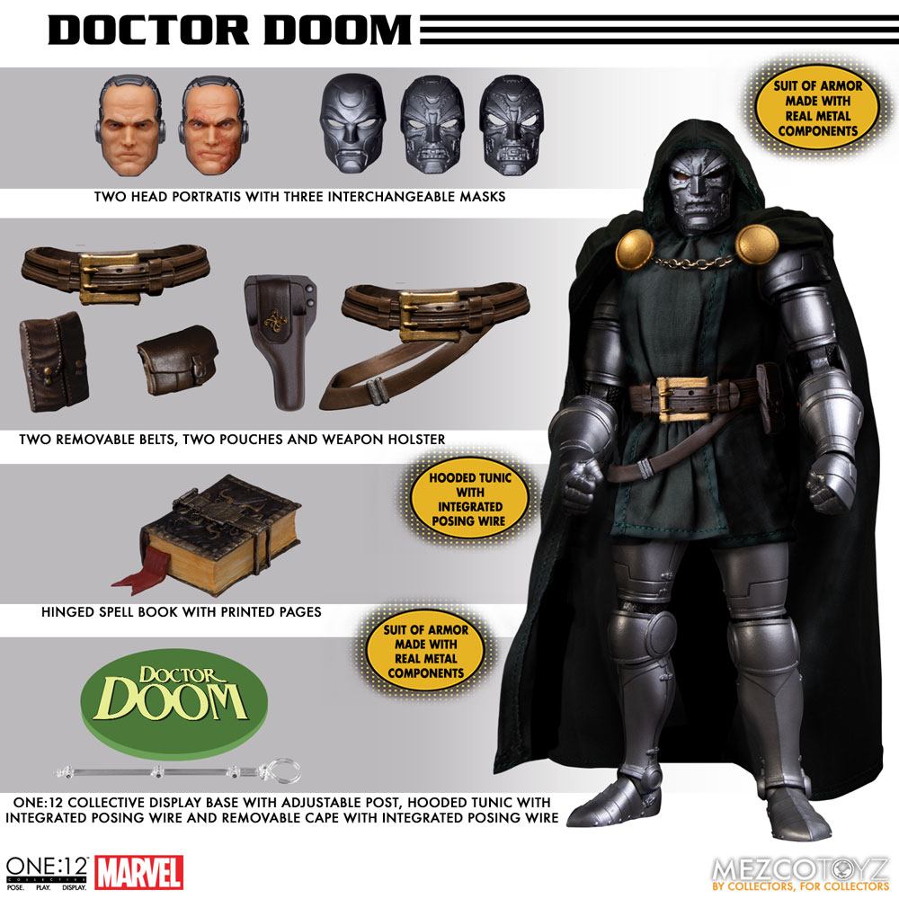 Mezco Toys Marvel Akční figurka 1/12 Doctor Doom 17 cm