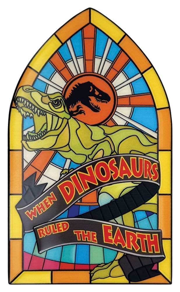 FaNaTtiK Jurassic Park Ingot Stained Glass Style Metal 11 cm