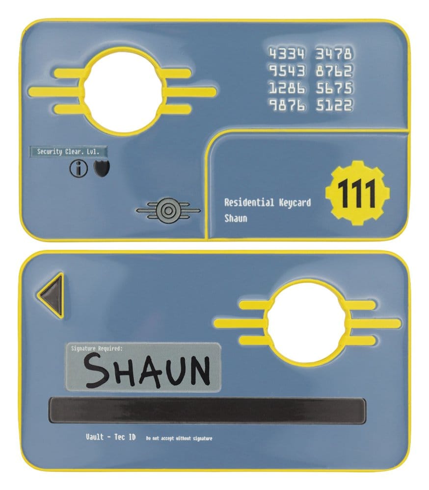 FaNaTtiK Fallout Replika Security Keycard Vault 111 Limited Edition 11 cm