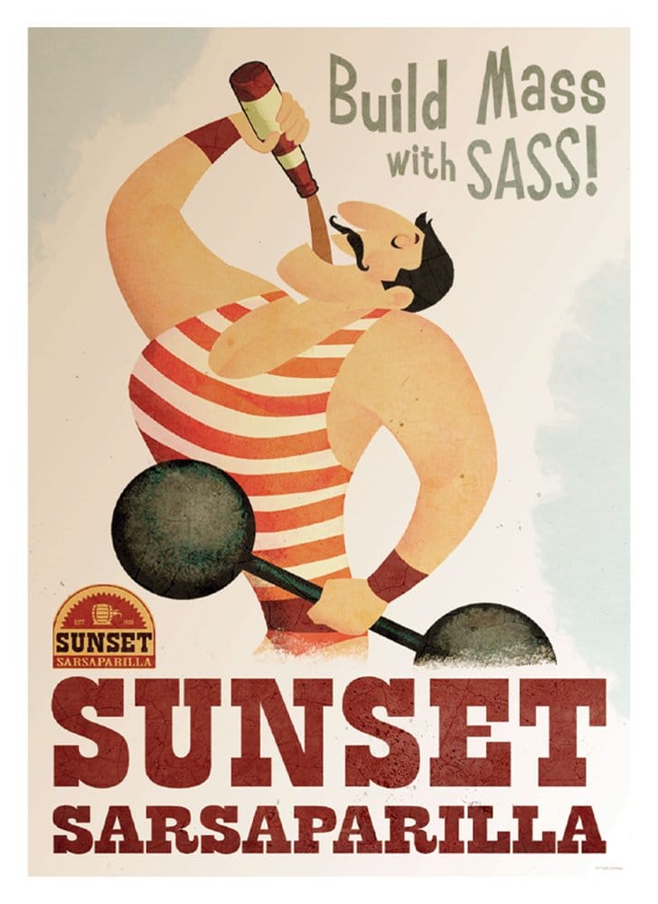 FaNaTtiK Fallout Art Print Sunset Sarsaparilla Limited Edition 42 x 30 cm