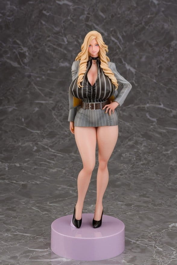 Daiki Kougyo Gal Ane Shachou to Harem Office PVC Figurka 1/7 Nishigori Ai (Grey Suit Ver.) Wholesome Ver. 26 cm
