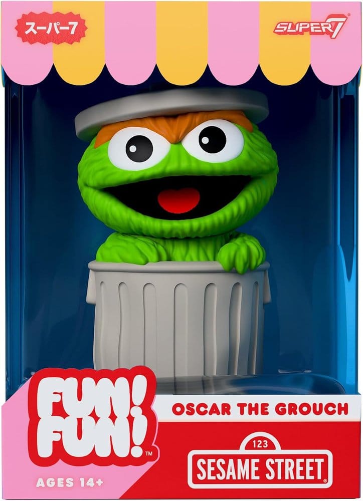 Super7 Sesame Street Fun! Fun! Soft Vinyl Figurka Wave 01 - Oscar the Grouch 18 cm