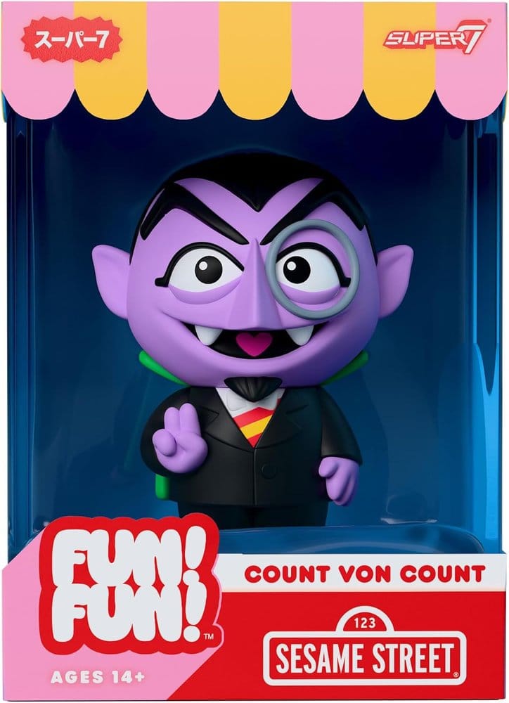 Super7 Sesame Street Fun! Fun! Vinyl Akční Figurka Wave 01 - Count von Count 18 cm