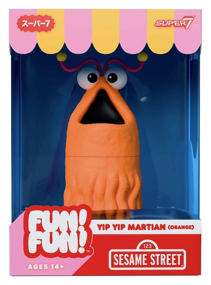 Super7 Sesame Street Fun! Fun! Vinyl Akční Figurka Yip Yip Martian (Orange) 18 cm
