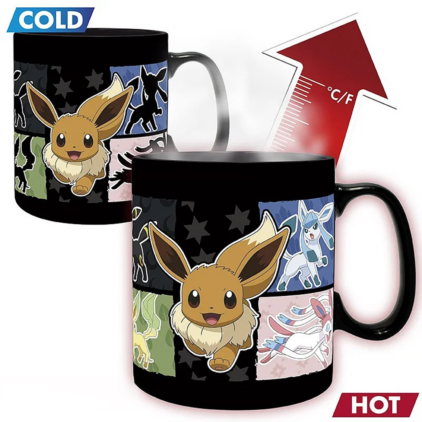 ABYstyle Hrnek Pokémon - Eevee Evolution, měnící se
