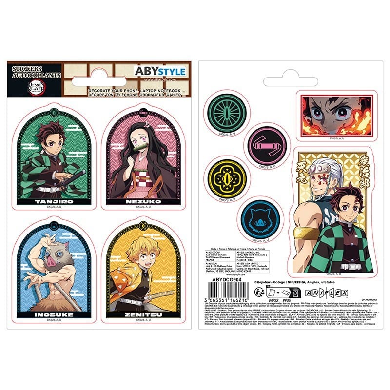 ABYstyle Sada samolepek Demon Slayer - Entertainment District