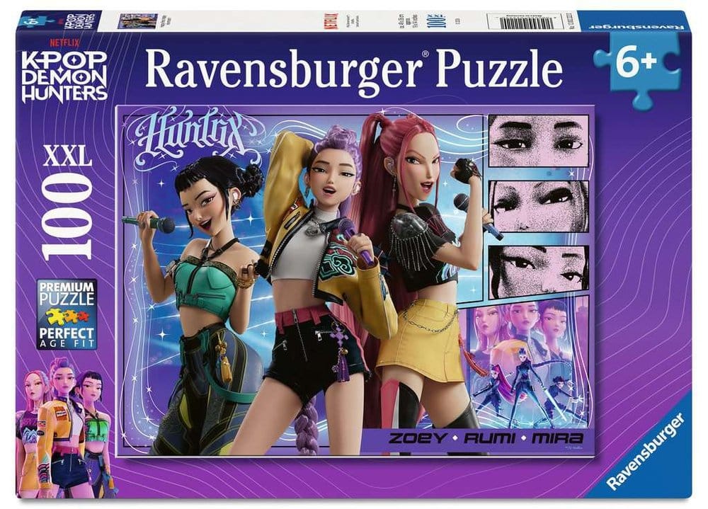 Ravensburger KPop Demon Hunters Children's Jigsaw Puzzle Happy fans, happy Honmoon! (100 Pieces XXL)