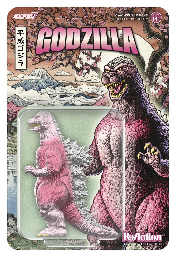 Super7 Godzilla Toho ReAction  Akční Figurka Godzilla '89 (Cherry Blossom Festival)