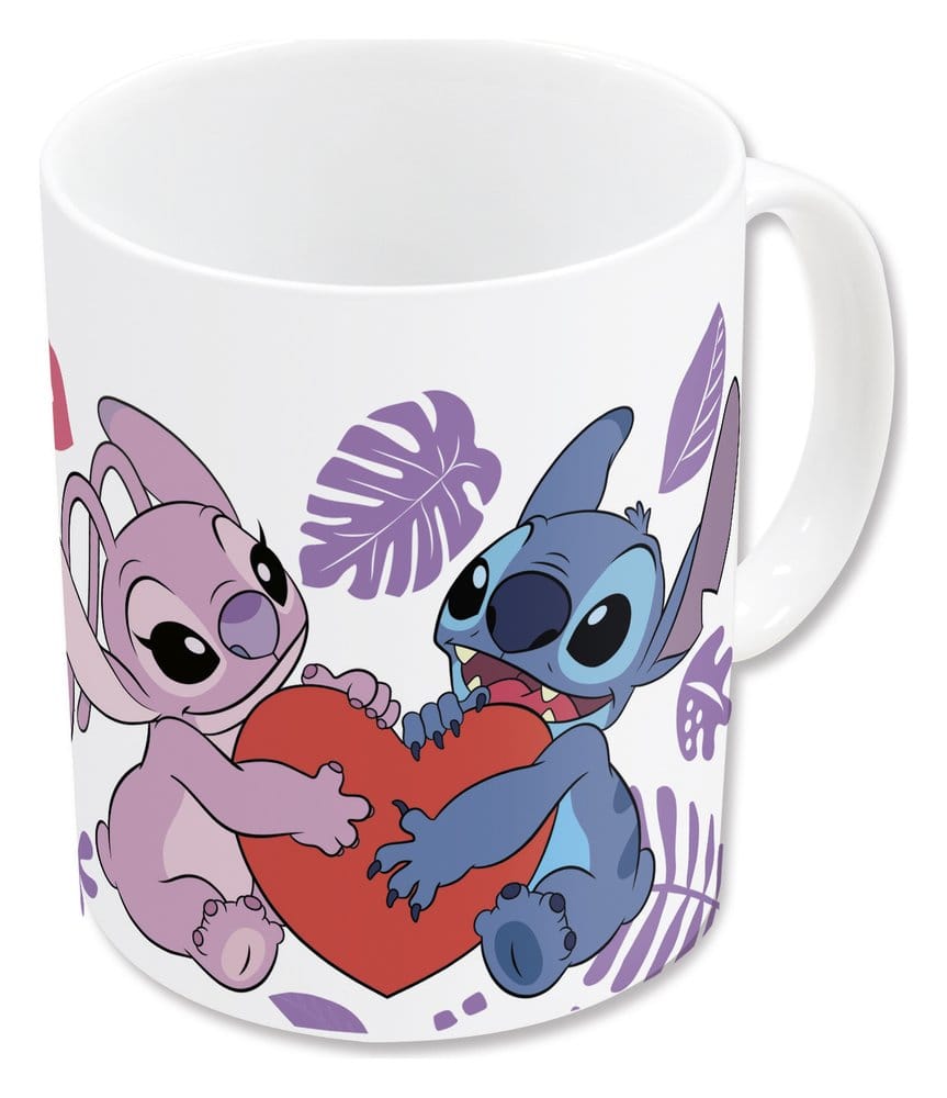 Stor Lilo & Stitch Hrnek Angel & Stitch Heart 325 ml