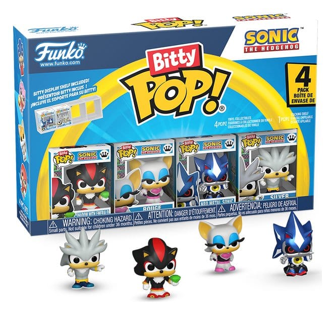 Funko Sonic Bitty POP! Vinyl Figurka 4-Pack Shadow 2,5 cm