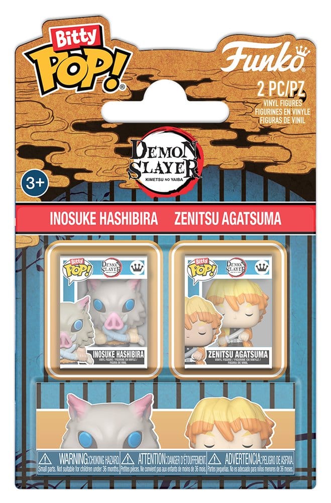 Funko Demon Slayer: Kimetsu no Yaiba Bitty POP! Vinyl Figurky 2-Pack Inosuke & Zenitsu 2 cm