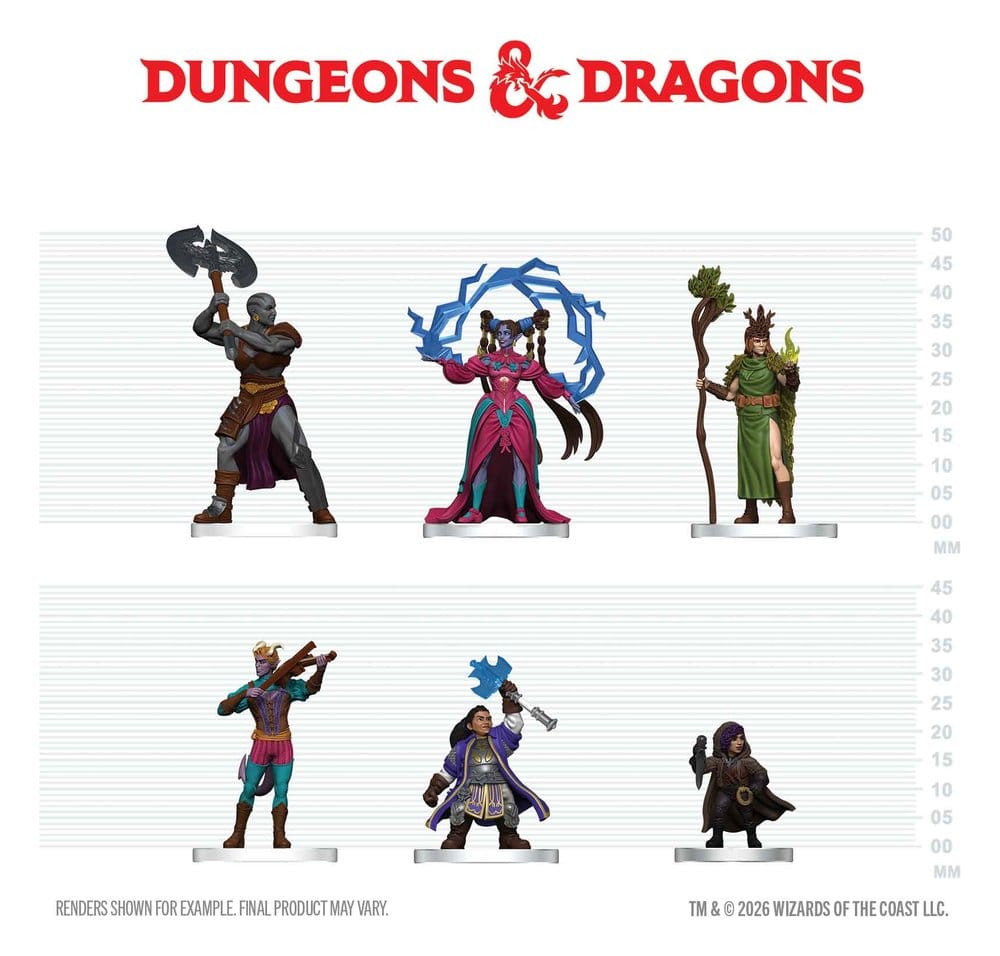 WizKids D&D Icons of the Realms Mini Figurky Player's Handbook - Spells & Steel Starter Set 20 cm
